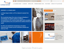 Tablet Screenshot of clinique-arago.com
